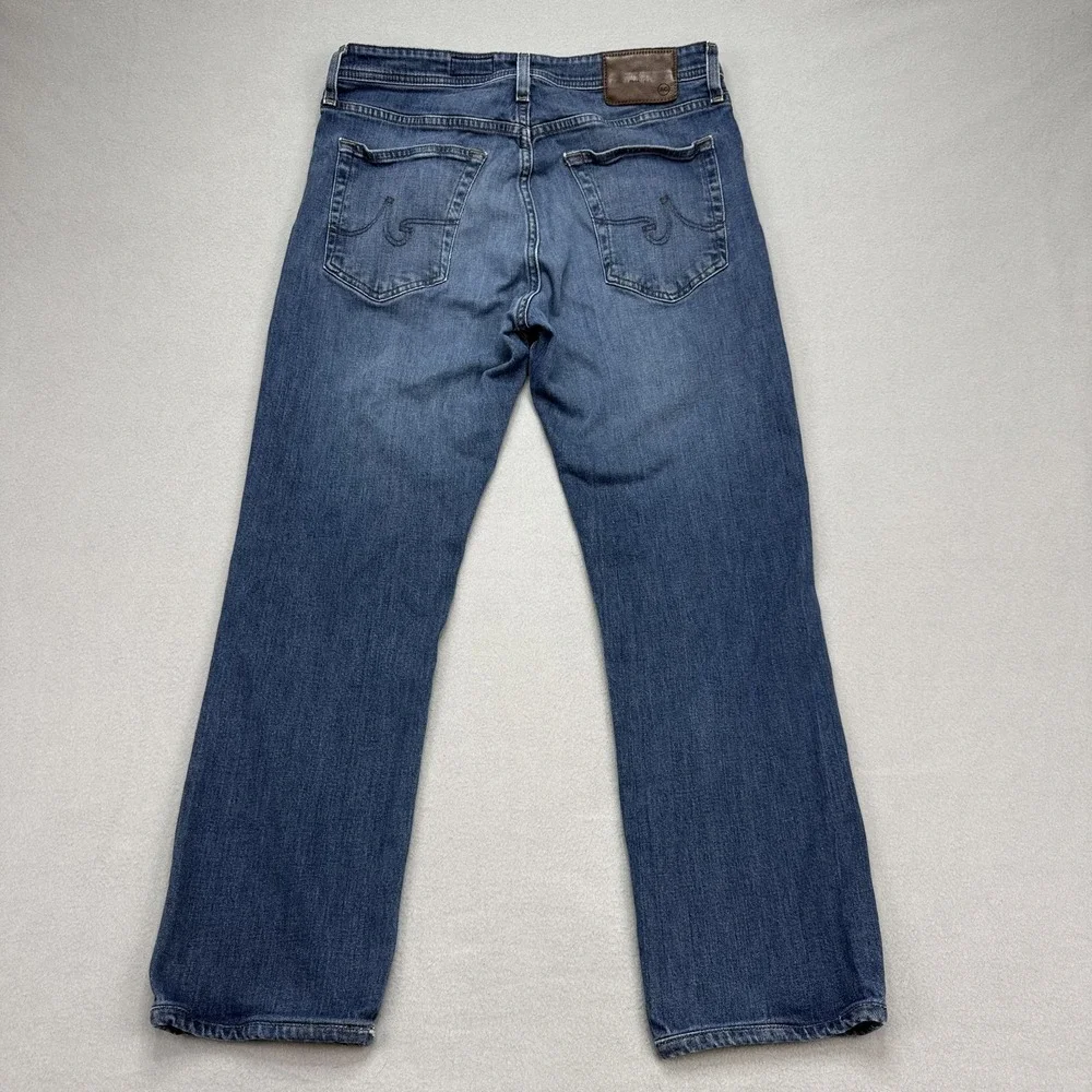 AG Adriano Goldschmied Everett Jeans Mens 34x34 (32x29 Fit) Slim Straight Hemmed